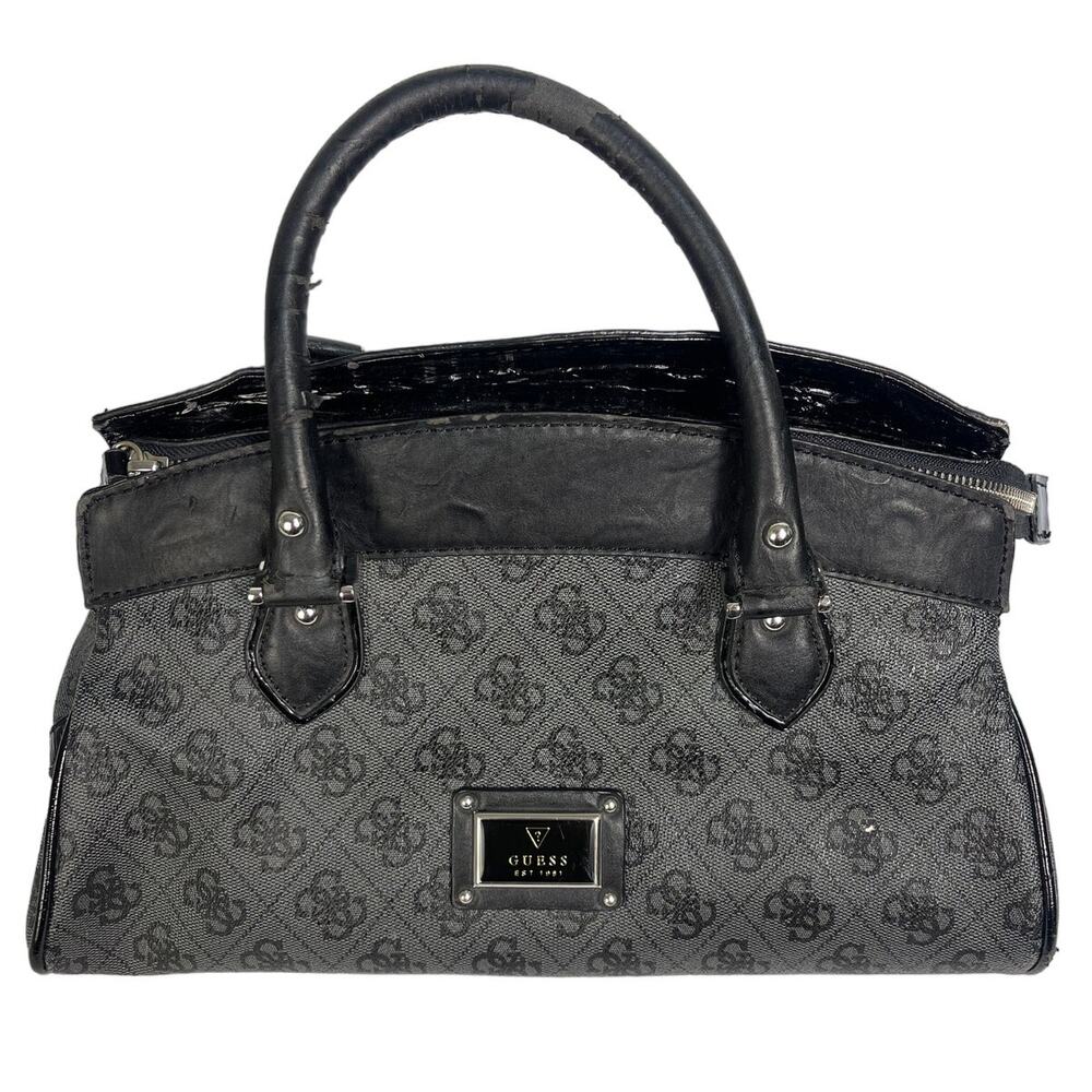 Guess Grey and Black Logo Purse Hand Bag
